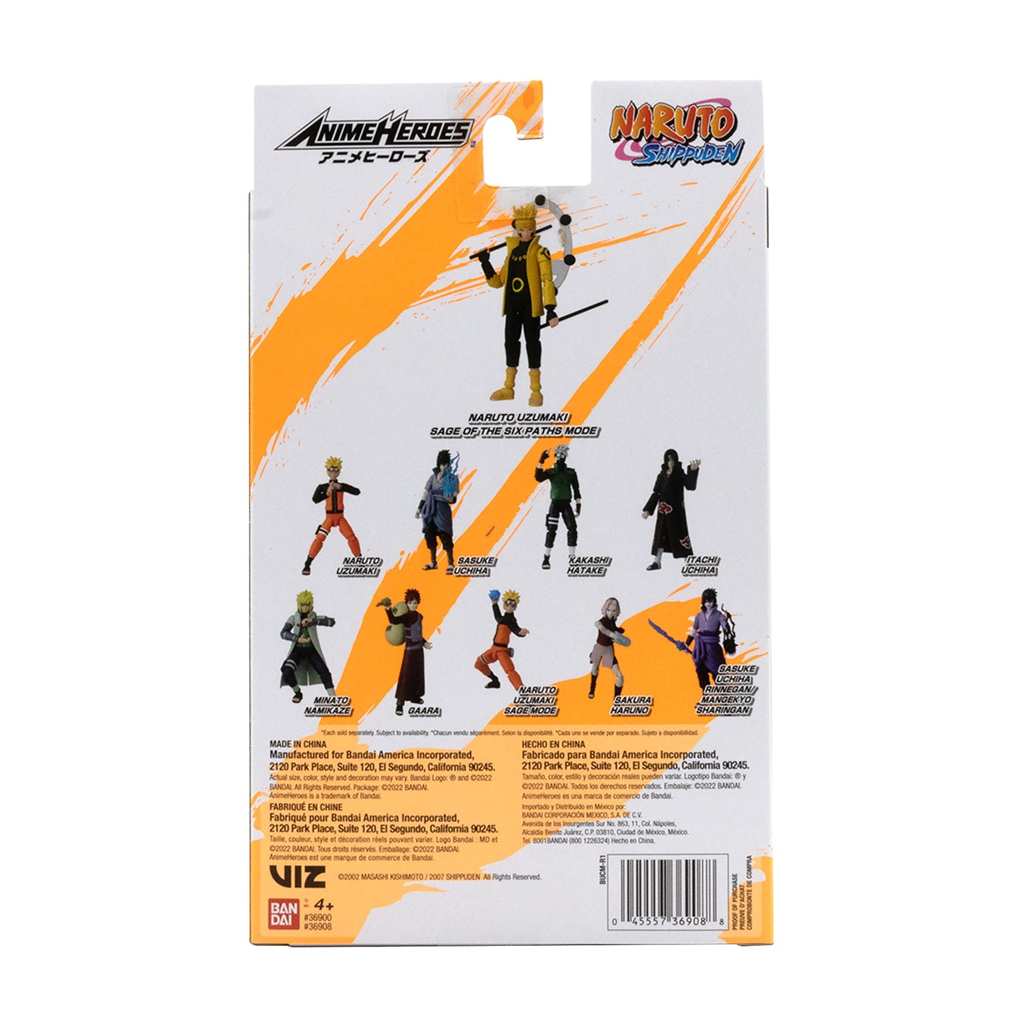 Naruto Anime Heroes Naruto Uzumaki Sage of Six Paths Mode Action Figure