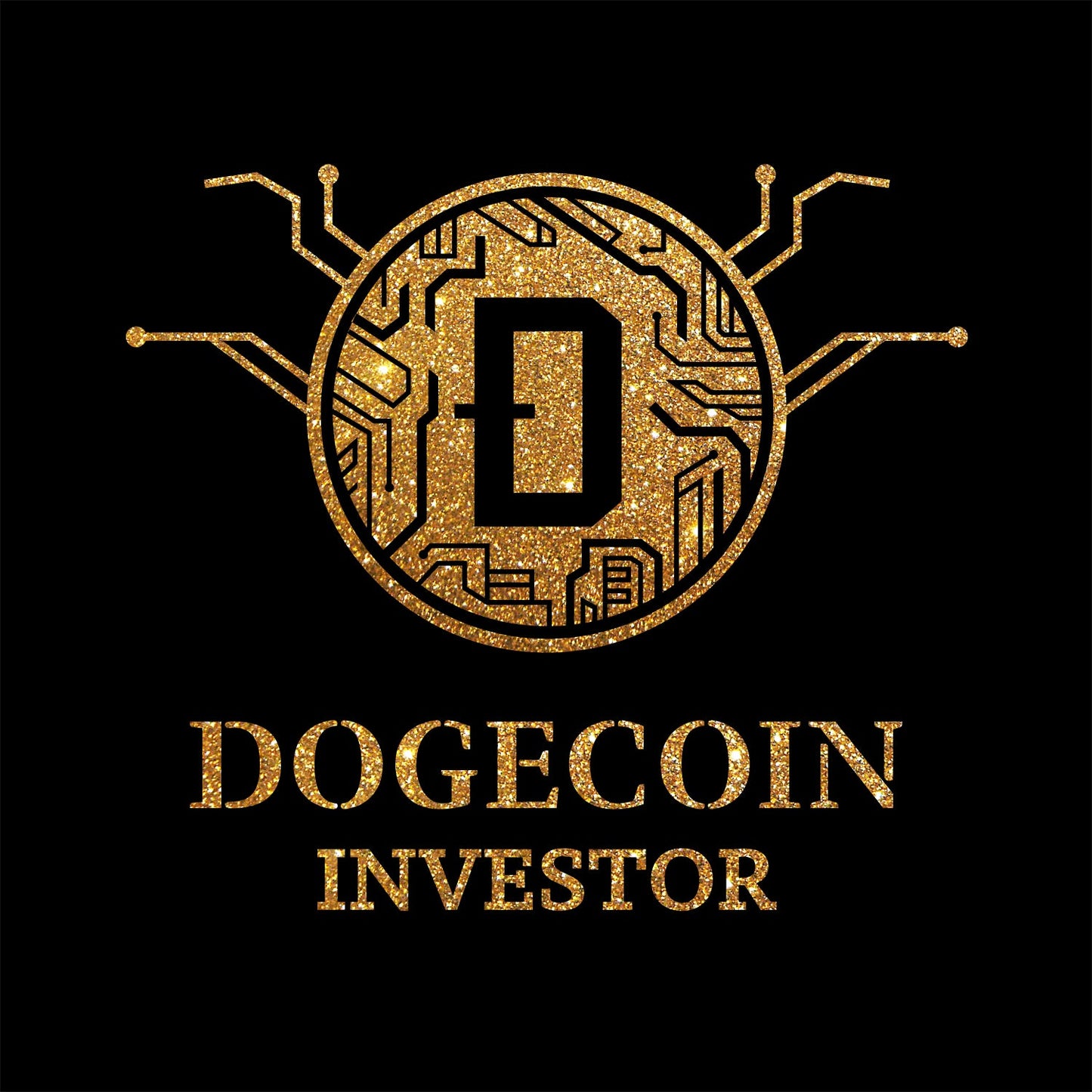 Dogecoin Investor Glitter Flake T-Shirt