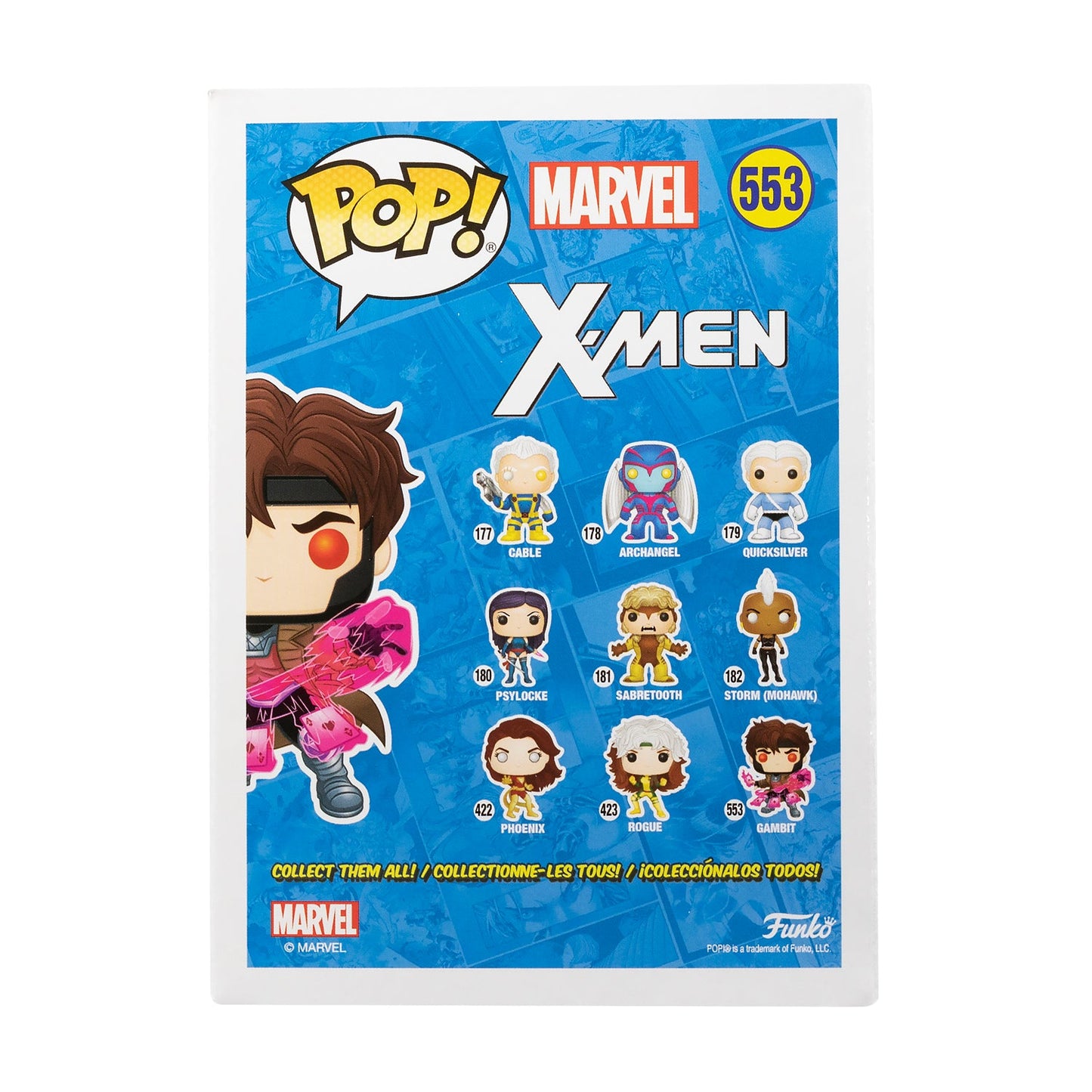 Funko Pop! Marvels X-Men Gambit Glow in the Dark Dark EE Excl. #553