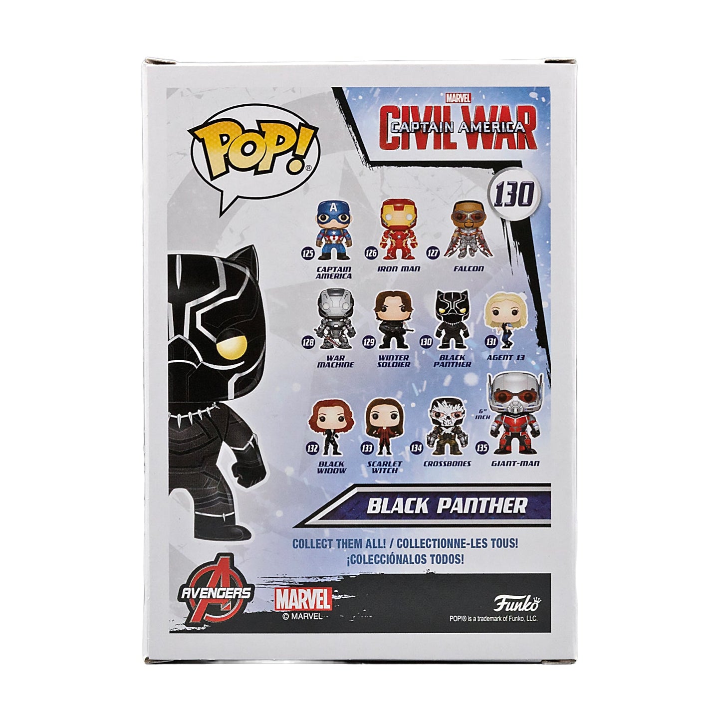 Funko Pop! Marvels Civil War: Black Panther #130