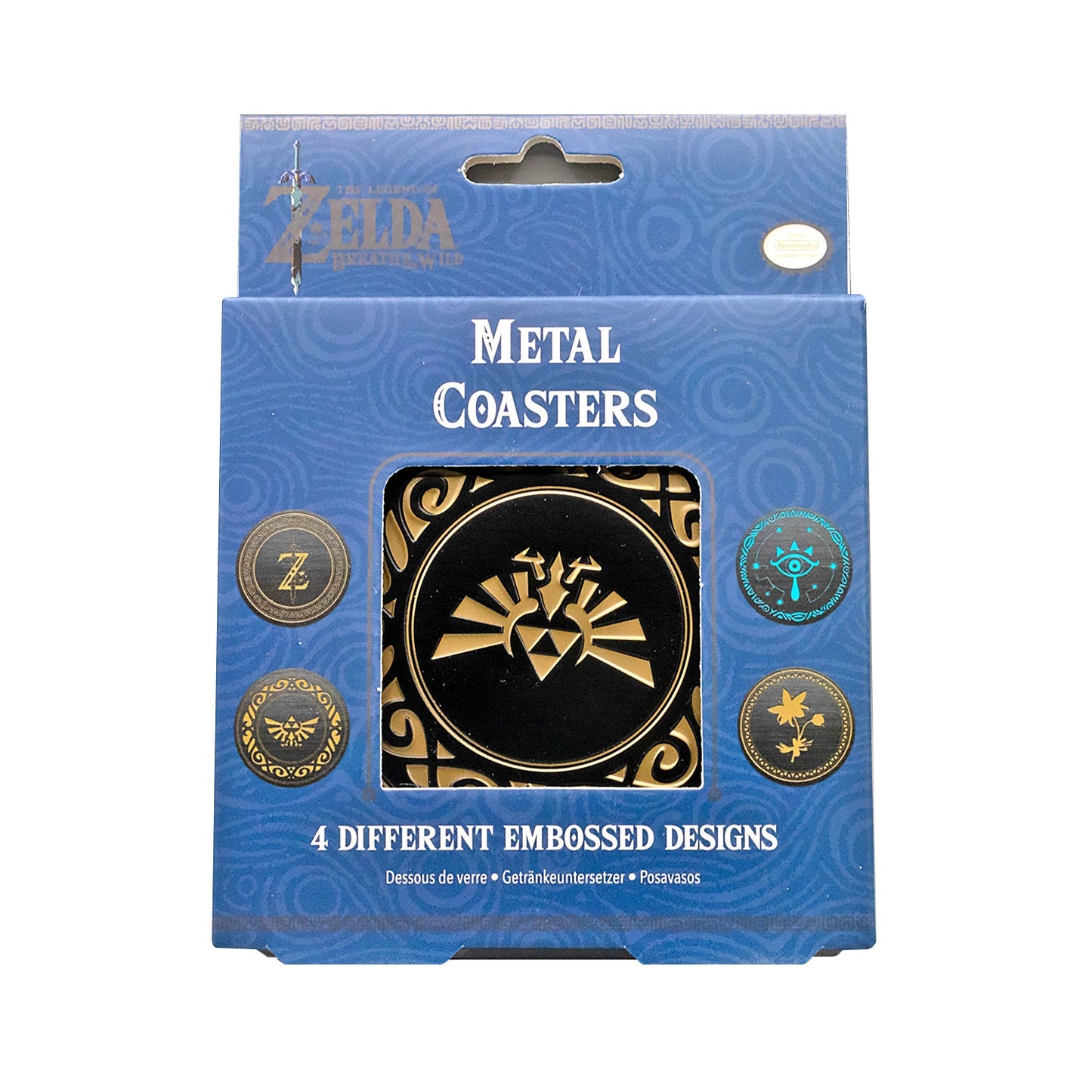 The Legend of Zelda Breath of the Wild Metal Coaster 4-Pack