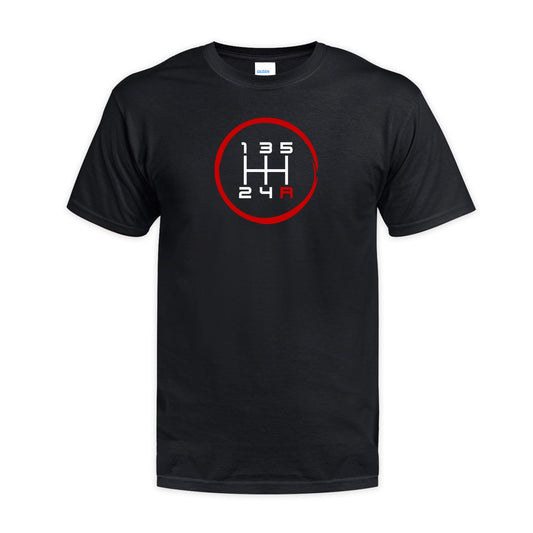 5 Speed Pattern Manual Transmission Brush Stroked T-Shirt