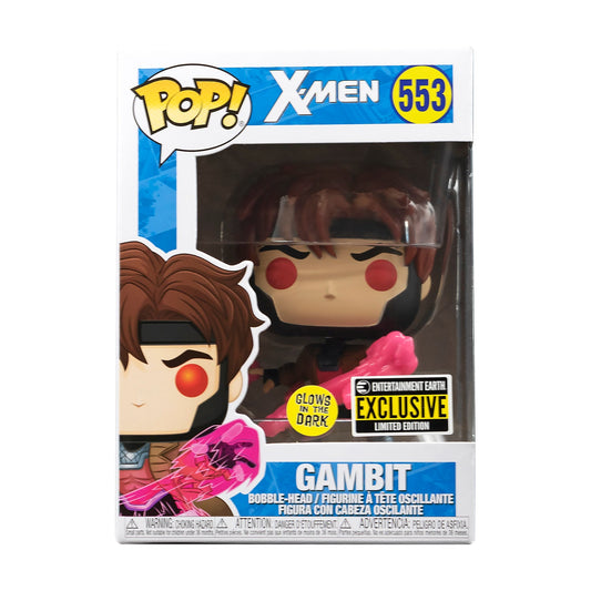 Funko Pop! Marvels X-Men Gambit Glow in the Dark Dark EE Excl. #553